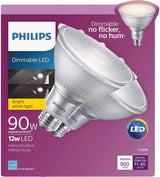 Philips 90-Watt Equivalent PAR38 LED Glass Indoor/Outdoor Daylight Classic (2-Pack)