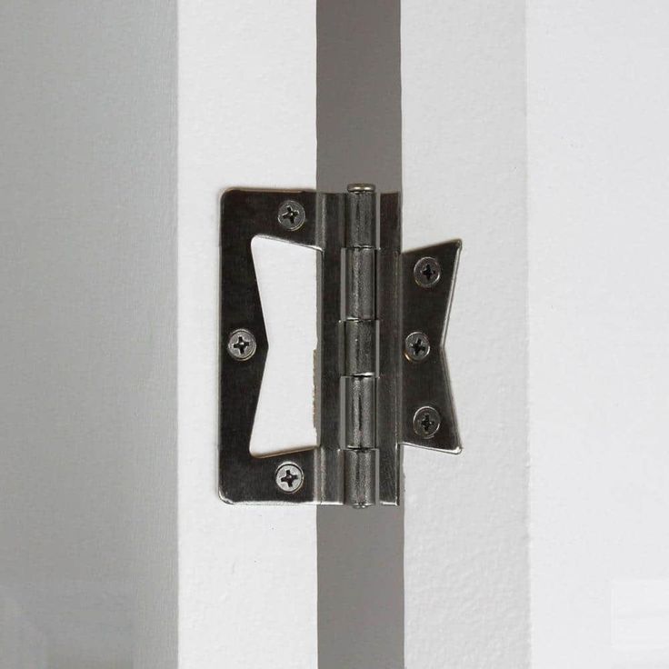 3 in. Satin Nickel Non-Mortise Hinges (2-Pack)