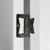 3 in. Satin Nickel Non-Mortise Hinges (2-Pack)