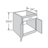 allen + roth Aveley 24-in W x 34.5-in H x 24-in D Linen Maple Sink Base Semi-Custom Cabinet