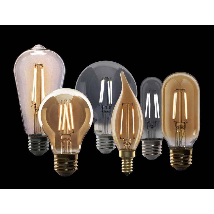 Feit Electric 60W Equivalent T10 Dimmable Incandescent Amber Glass Vintage Edison Large Light Bulb Soft White (4-Pack)