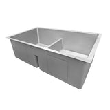 Undermount Stainless Steel 30 in. 50/50 Low Divide Double Bowl 16-Gauge Kitchen Sink - Super Arbor