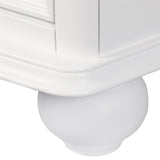 Hampton Harbor 45 in. W x 22 in. D Bath Vanity in White with Natural Marble Vanity Top in White Natural
