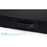 Black Large Seat Cushion with Carry Handle and Anti Slip Memory Foam Cushion Removable and Washable Cover - Super Arbor