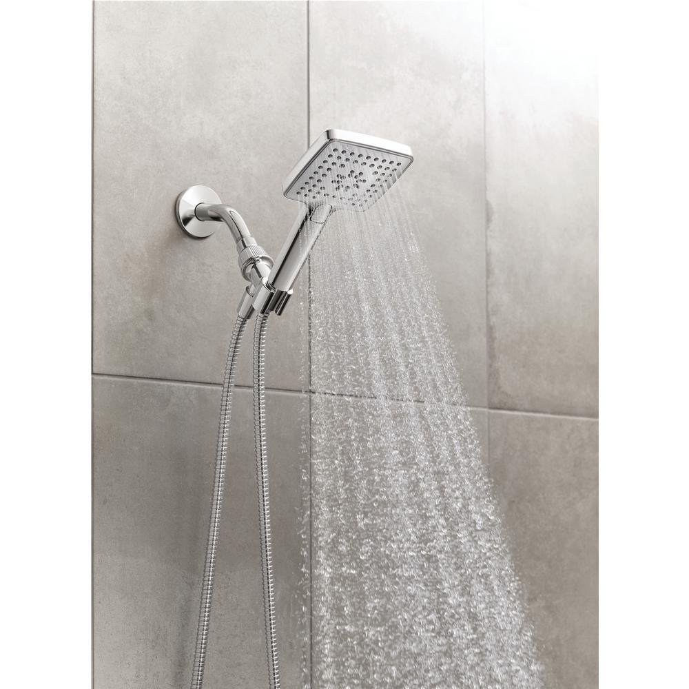 Genta 3-Spray 4 in. Single Wall Mount Handheld Adjustable Shower Head in Chrome - Super Arbor