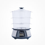 3-Tier 12 Qt. Stainless Steel Countertop Food Steamer and Rice Cooker