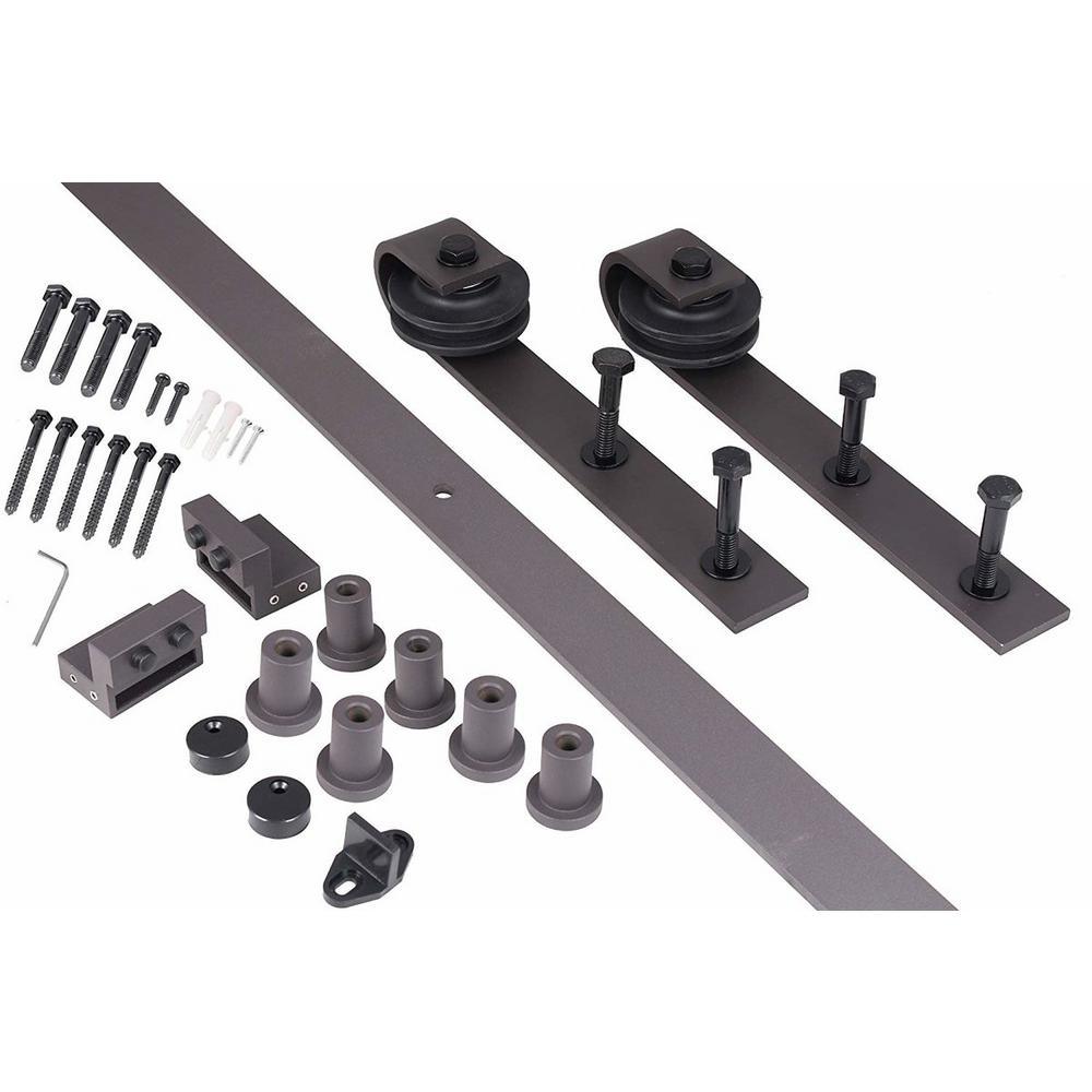 16 ft. Country Sliding Standard Double Track Barn Door Hardware Kit - Super Arbor