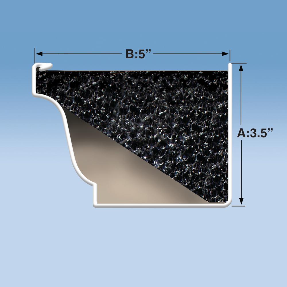 EZ 4 ft. Foam Filter Plastic Gutter Guard for 5 in. K-Style (8-Pack) - Super Arbor