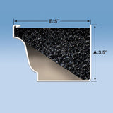 EZ 4 ft. Foam Filter Plastic Gutter Guard for 5 in. K-Style (8-Pack) - Super Arbor