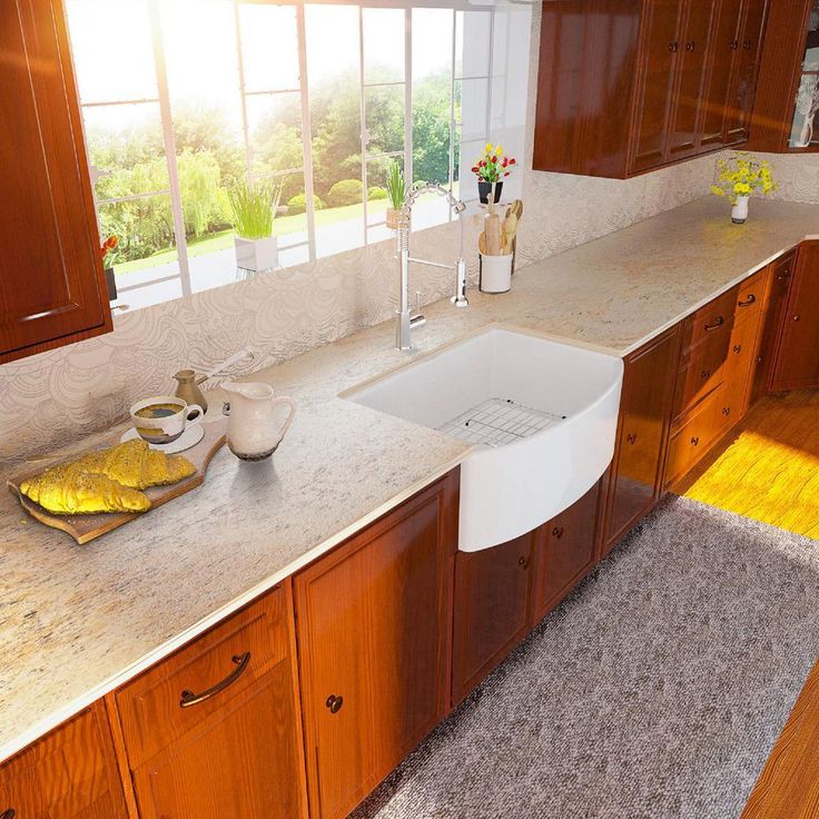 Fireclay 33 in. Single Bowl Porcelain Ceramic Farmhouse Apron-Front Kitchen Sink in White