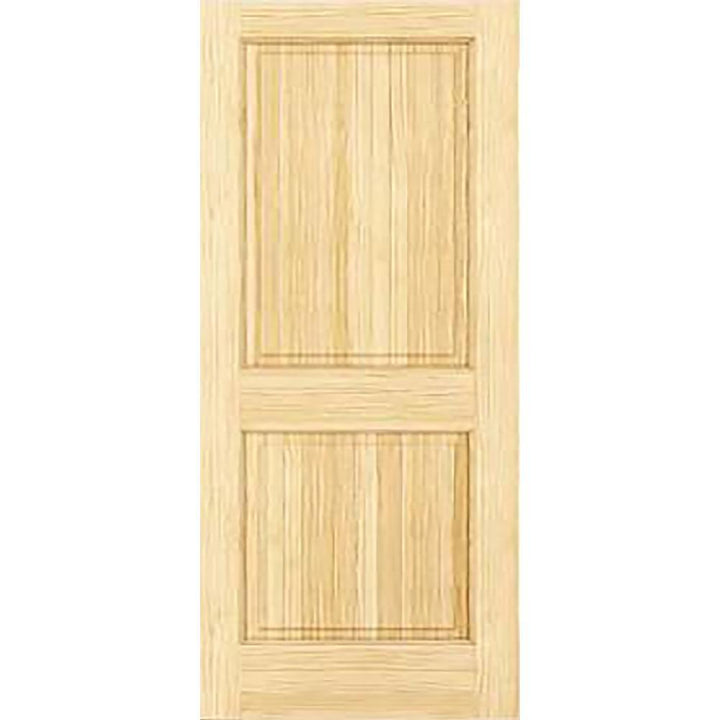 28 in. x 80 in. Unfinished 2-Double Hip Panel Solid Core Wood Interior Door Slab - Super Arbor