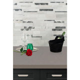 MSI Moderno Blanco Interlocking 12 in. x 18 in. x 8 mm Metal Stone Blend Mesh-Mounted Mosaic Tile (15 sq. ft. / case)