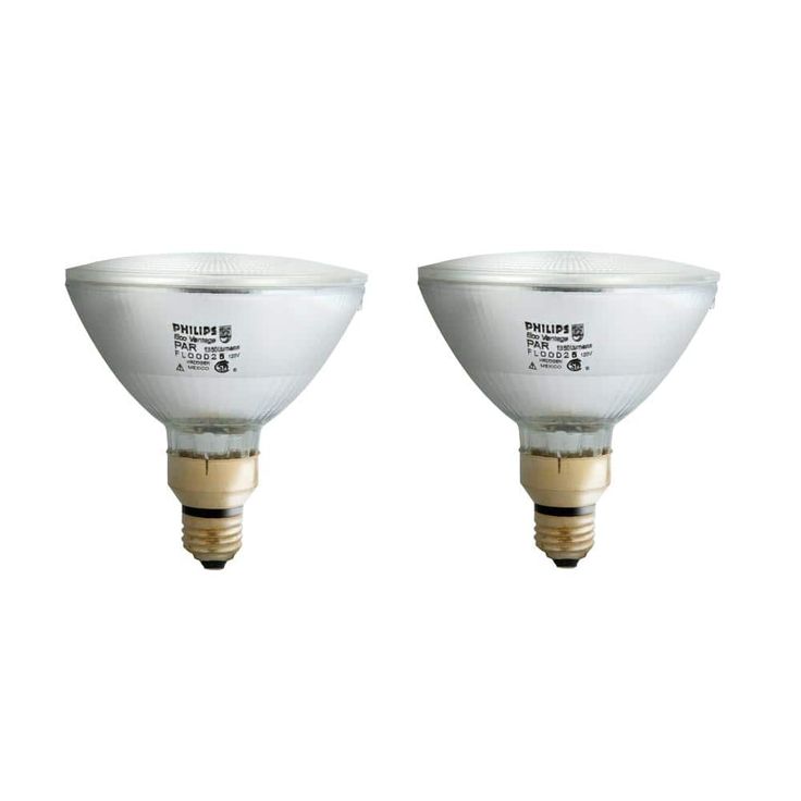 Philips 90-Watt PAR38 Halogen Indoor/Outdoor Flood Light Bulb (2-Pack)