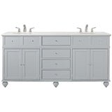 Hampton Harbor 45 in. W x 22 in. D Bath Vanity in White with Natural Marble Vanity Top in White Natural