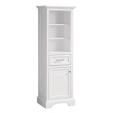 Windlowe 22 in. W x 16 in. D x 65 in. H Floor Linen Tower in White - Super Arbor