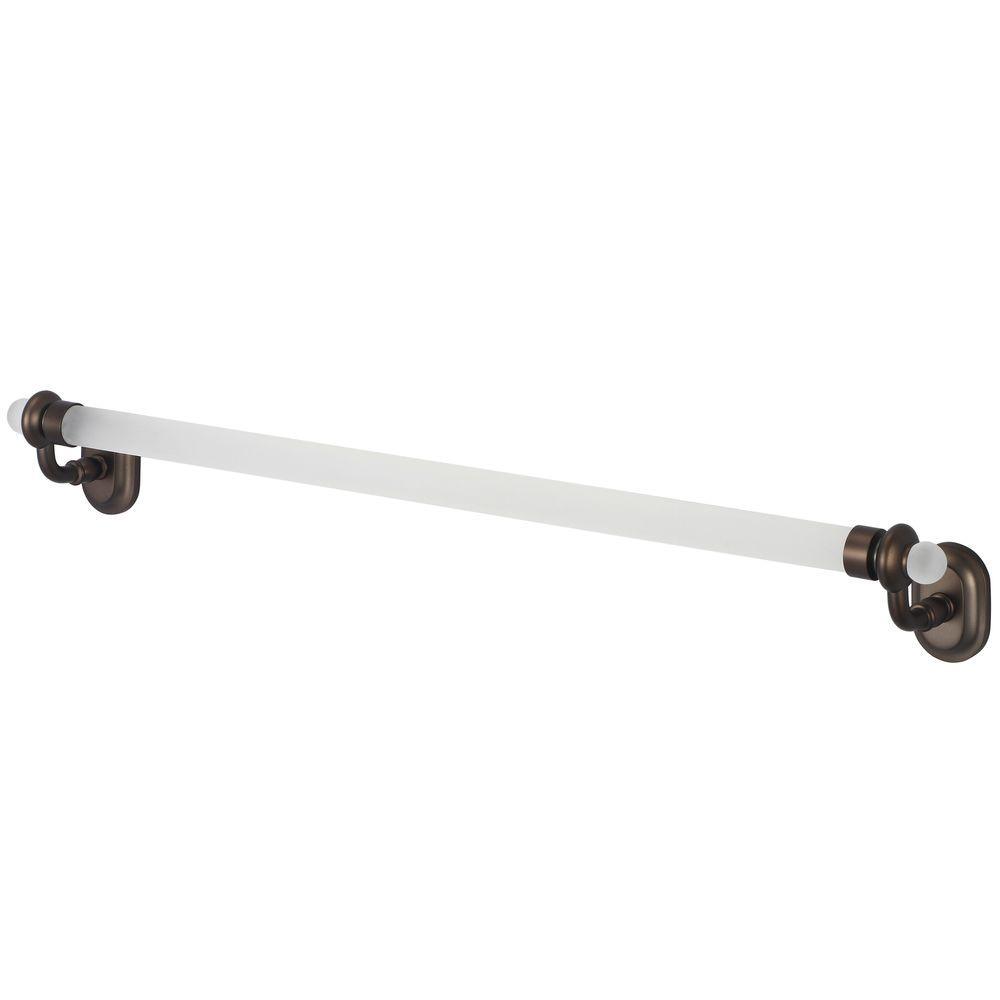 Glass Series 24 in. Towel Bar in Polished Nickel PVD - Super Arbor