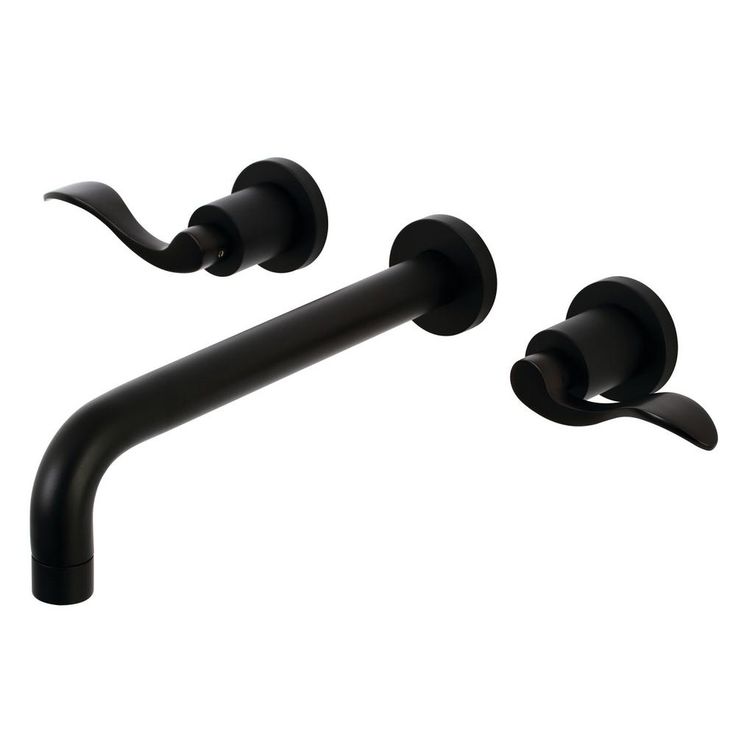 Concord 2-Handle Wall Mount Roman Tub Faucet in Black
