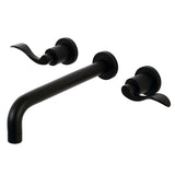 Concord 2-Handle Wall Mount Roman Tub Faucet in Black