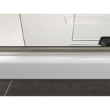 Levity 48 in. x 74 in. Semi-Frameless Sliding Shower Door in Nickel with Handle - Super Arbor