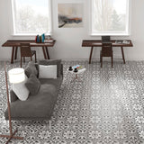 Merola Tile Arte Grey Encaustic 9-3/4 in. x 9-3/4 in. Porcelain Floor and Wall Tile (11.11 sq. ft. / case)