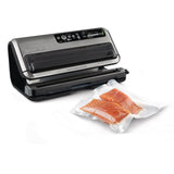 2-in-1 Black and Silver Automatic Food Vacuum Sealer