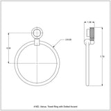 Allied Brass Venus Polished Brass Wall Mount Towel Ring