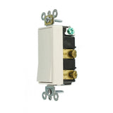 20 Amp Decora Plus Commercial Grade Double Pole Rocker Switch, White - Super Arbor