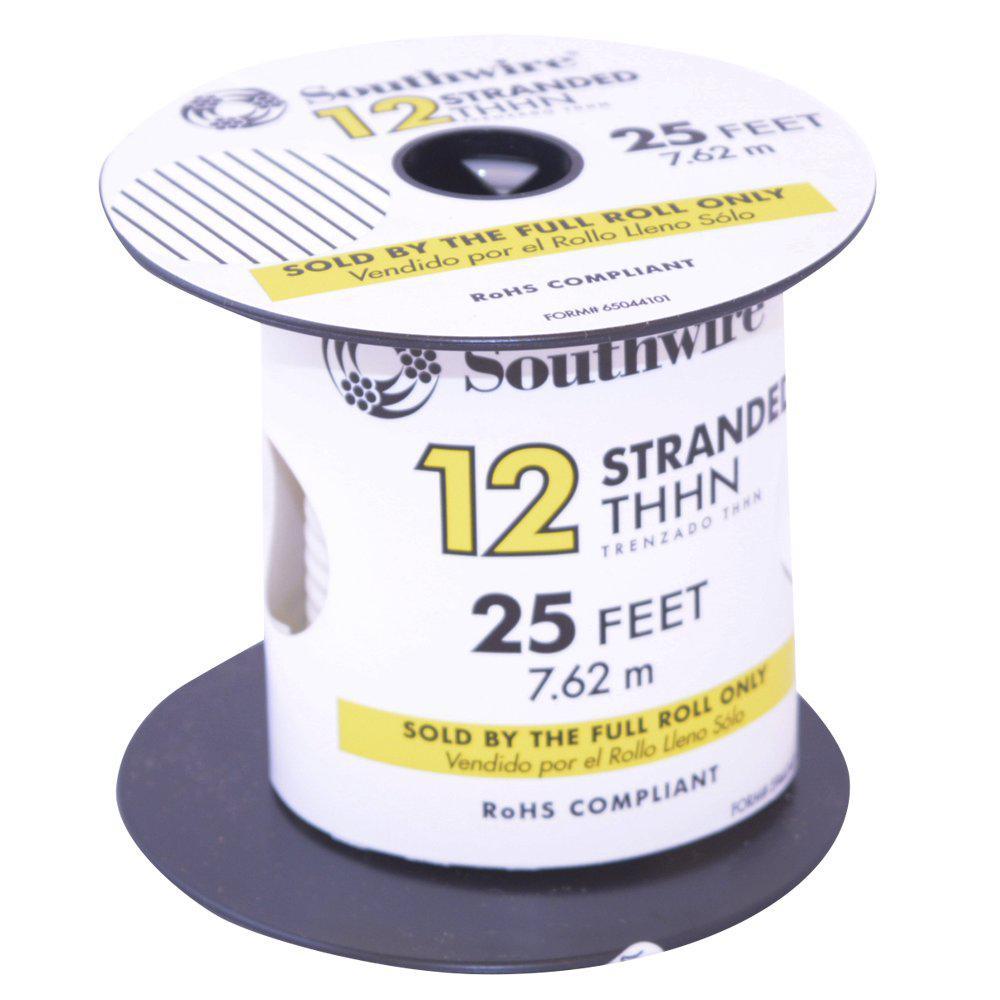 500 ft. 12 White Stranded CU THHN Wire - Super Arbor