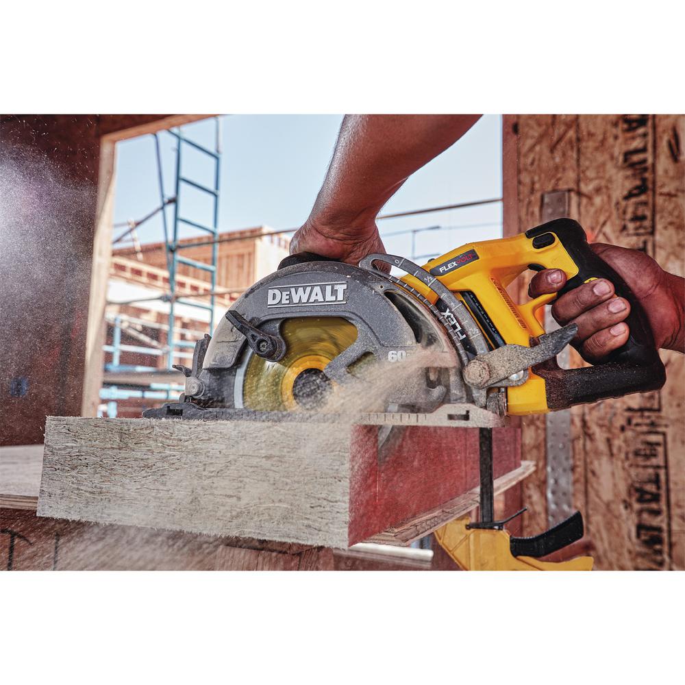 FLEXVOLT 60-Volt MAX Lithium-Ion Cordless Brushless 7-1/4 in. Wormdrive Style Circular Saw (Tool-Only) - Super Arbor