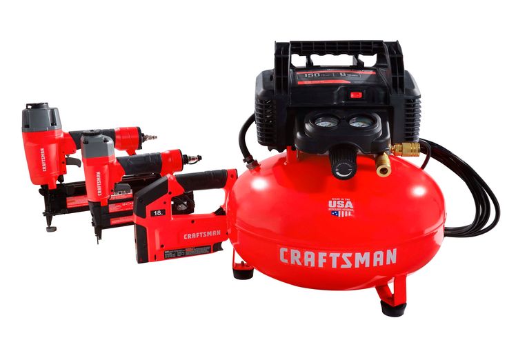 CRAFTSMAN 6-Gallon Single Stage Portable Electric Pancake Air Compressor (3-Tools Included)