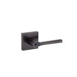 Lisbon Satin Nickel Square Keyed Entry Door Lever Featuring SmartKey Security - Super Arbor