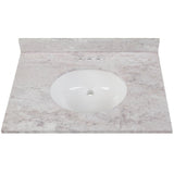 31 in. x 22 in. Stone Effects Vanity Top in Cascade with White Sink - Super Arbor