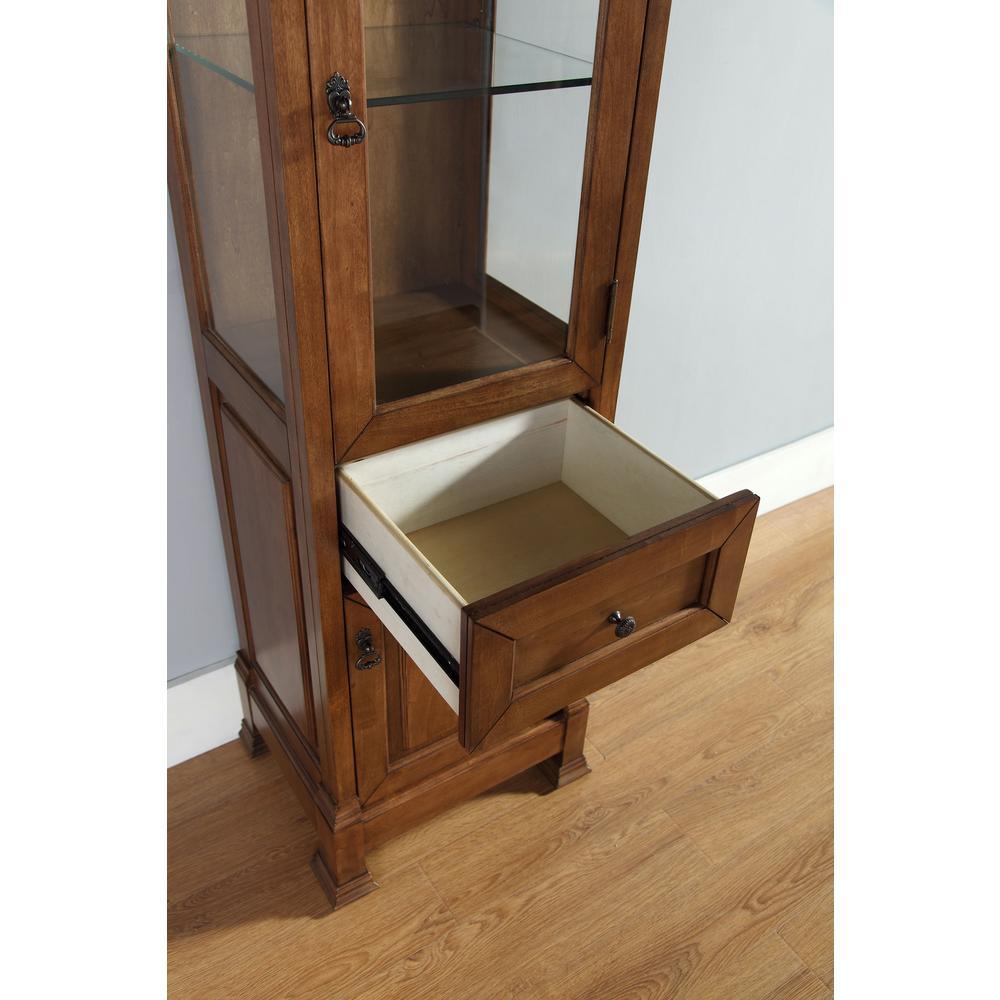 Brookfield 20.50 in. W x 16.25 in. D x 65 in. H Double Door Floor Cabinet in Country Oak - Super Arbor