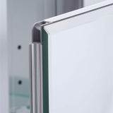 36 in. W x 30 in. H Frameless Recessed or Surface-Mount Bi-View Bathroom Medicine Cabinet with Beveled Mirror