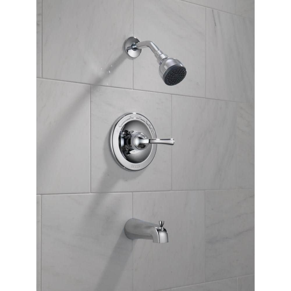 Foundations Single-Handle 1-Spray Tub and Shower Faucet in Chrome (Valve Included) - Super Arbor