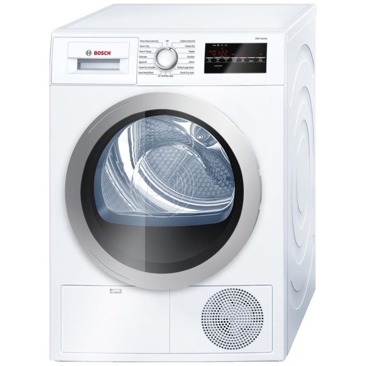 Bosch 500 4-cu ft Stackable Ventless Electric Dryer (White) ENERGY STAR