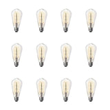 Feit Electric 40-Watt Equivalent ST19 Clear Glass Vintage Edison LED Light Bulb with M Shape Filament Warm White (12-Pack)