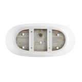 Jewel 60 in. Acrylic Double Backrest Flatbottom Non-Whirlpool Bathtub in White - Super Arbor