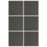 Ottomanson Multi-Purpose Black 24 in. x 24 in. EVA Foam Interlocking Anti-Fatigue Exercise Tile Mat (6-Pack)