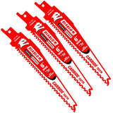 12 in. 6/9 TPI Demo Demon Carbide Tipped Reciprocating Saw Blade for Nail-Embedded Wood (3-Pack) - Super Arbor