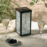 Frosted Scroll Integrated LED Solar Lantern - Super Arbor