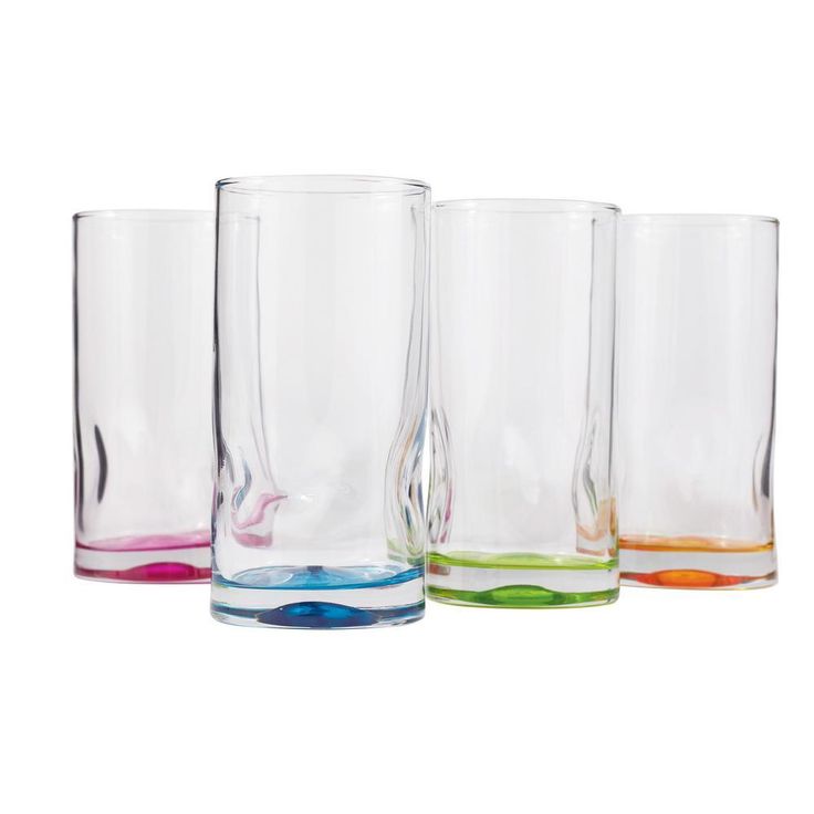 Impressions Colors 16.5 oz. 4-piece Cooler Glass Set