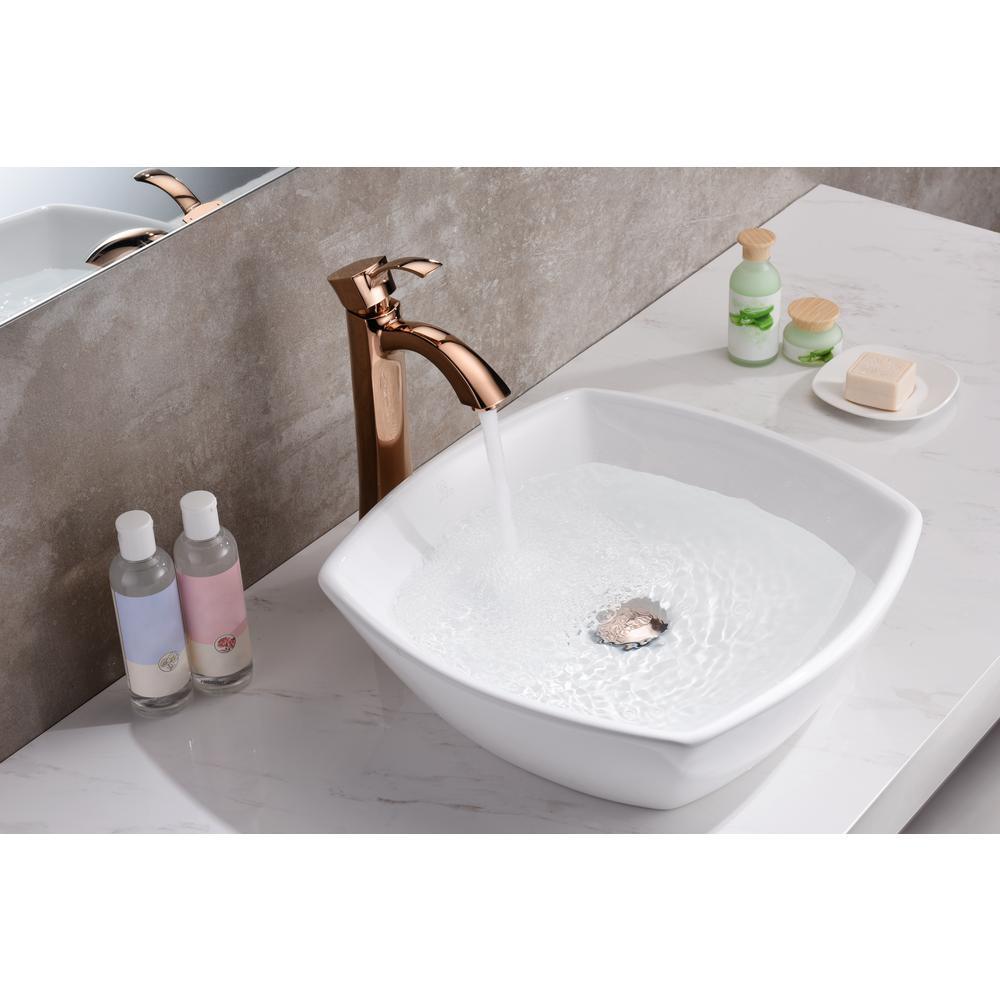 Deux Series Ceramic Vessel Sink in White - Super Arbor
