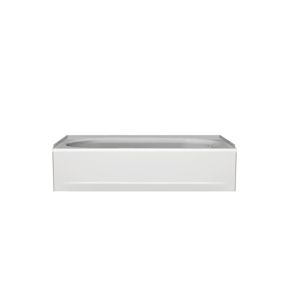 Princeton 5 ft. Americast Left-Hand Drain Rectangular Bathtub in White - Super Arbor