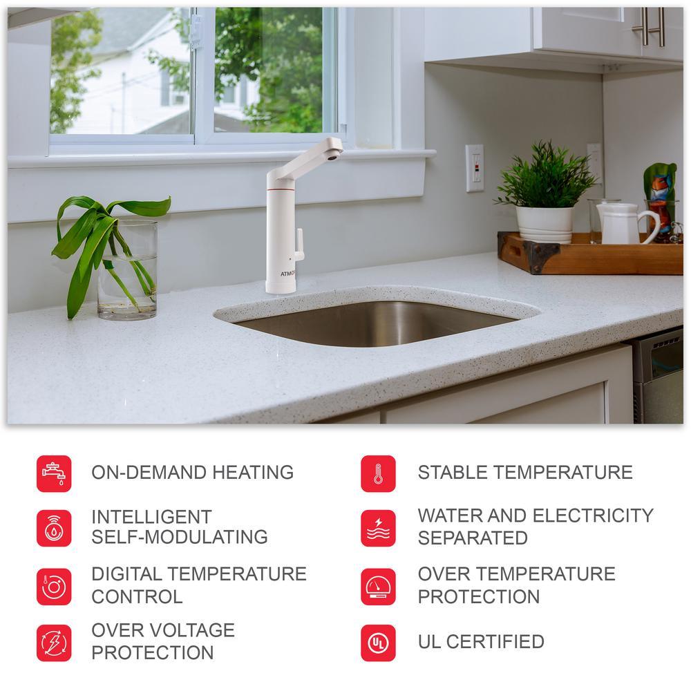 1.8kW 0.5 GPM 2-in-1 Electric Tankless Water Heater / Faucet - Plug-In - Super Arbor