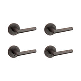 Milan Matte Black Privacy Bed/Bath Door Lever - Super Arbor