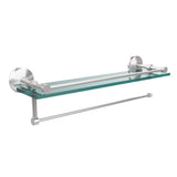 22 in. L x 5 in. H x 5 in. W Paper Towel Holder with Gallery Clear Glass Shelf in Venetian Bronze - Super Arbor