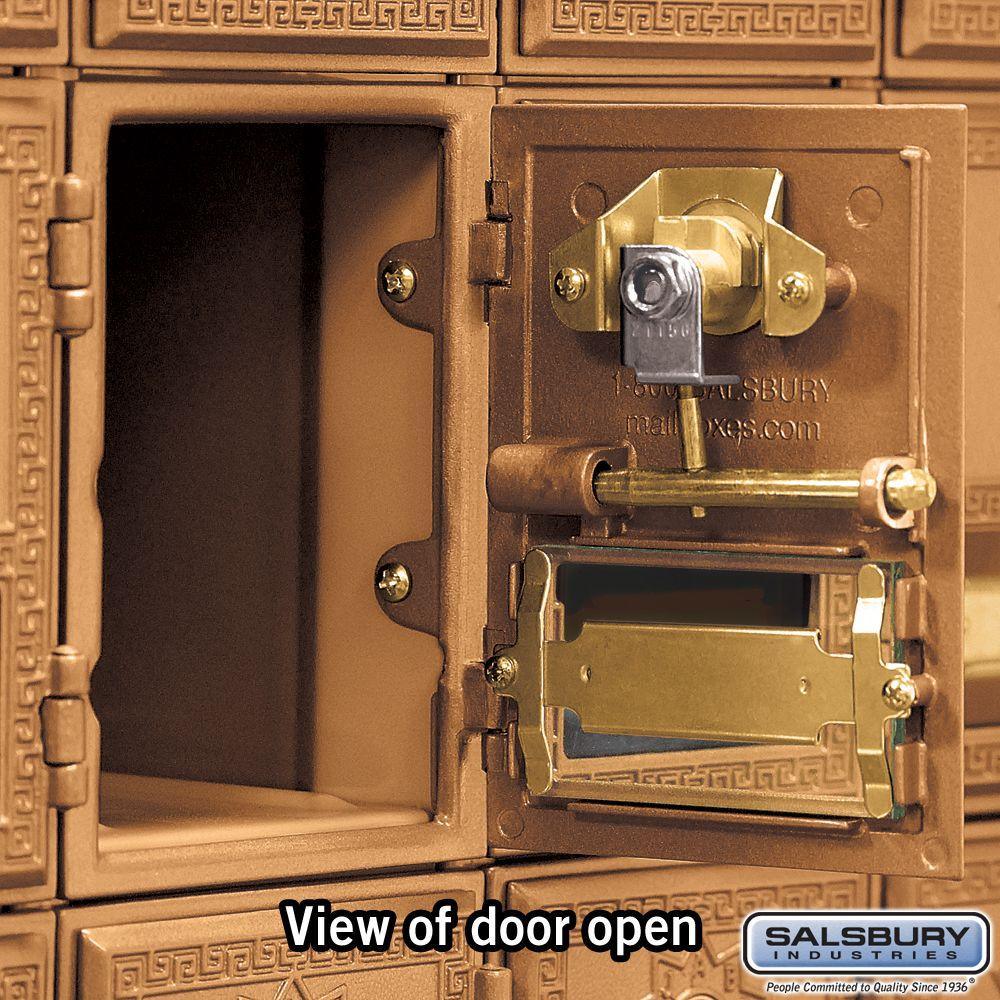 2000 Series Brass Front Loading Mailbox with 30 Doors - Super Arbor