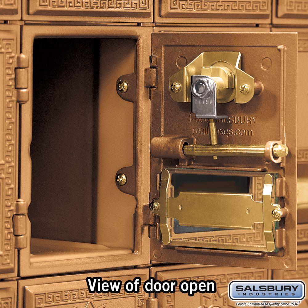 2000 Series Brass Front Loading Mailbox with 30 Doors - Super Arbor