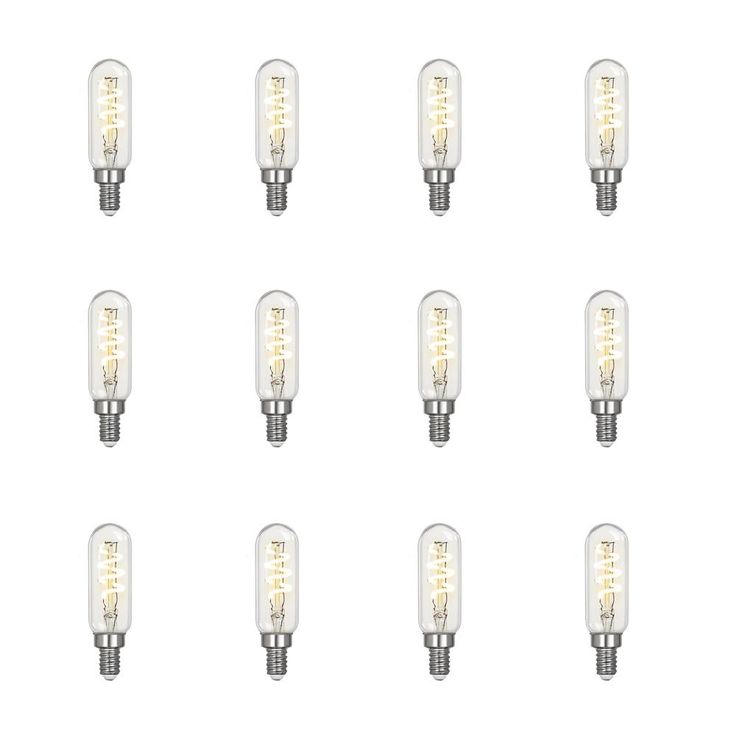 Feit Electric 25-Watt Equivalent T6 Candelabra Dimmable LED Clear Glass Vintage Light Bulb with Spiral Filament Soft White (12-Pack)
